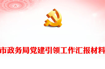 市政務局黨建引領工作匯報材料