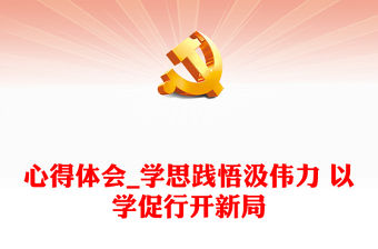 心得體會_學思踐悟汲偉力 以學促行開新局