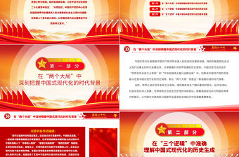 2022以中國式現代化全面推進中華民族偉大復興PPT黨政精美風黨員干部學習教育專題黨課黨建課件