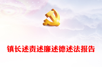 鎮(zhèn)長述責(zé)述廉述德述法報告