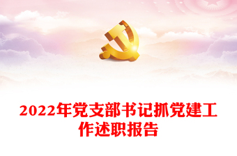 2022年黨支部書記抓黨建工作述職報告