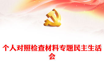 個人對照檢查材料專題民主生活會