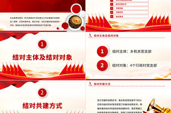 2022結對共建PPT簡潔實用鄉鎮黨支部結對共建活動方案黨建專題課件