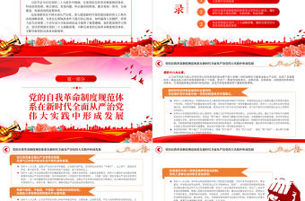 2022完善黨的自我革命制度規范體系PPT紅色精美風認真學習宣傳貫徹黨的二十大精神專題黨課黨建課件