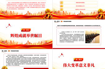 2022偉大變革的重大意義與深遠影響PPT紅色黨政風學習宣傳貫徹黨的二十大精神專題黨課黨建課件