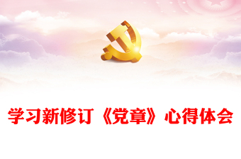 學(xué)習(xí)新修訂《黨章》心得體會