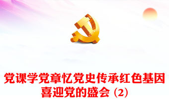 黨課學(xué)黨章憶黨史傳承紅色基因喜迎黨的盛會 (2)