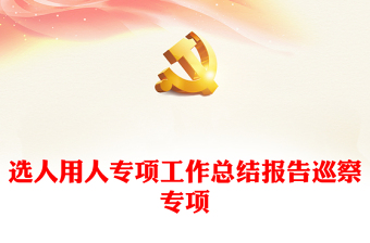選人用人專項(xiàng)工作總結(jié)報(bào)告巡察專項(xiàng)
