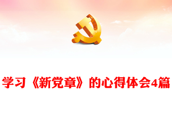 學(xué)習(xí)《新黨章》的心得體會(huì)4篇