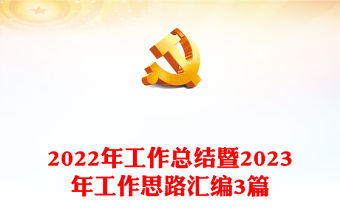 2022年工作總結暨2023年工作思路匯編3篇