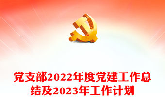 黨支部2022年度黨建工作總結及2023年工作計劃