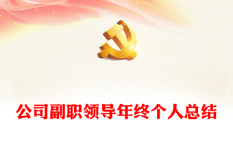 公司副職領(lǐng)導(dǎo)年終個(gè)人總結(jié)