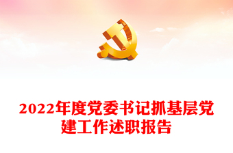 2022年度黨委書記抓基層黨建工作述職報(bào)告
