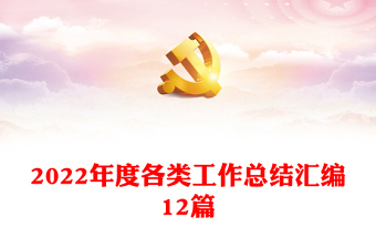 2022年度各類工作總結(jié)匯編12篇