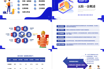 2022企業(yè)五險(xiǎn)一金知識(shí)培訓(xùn)PPT藍(lán)色插畫風(fēng)企業(yè)社會(huì)保險(xiǎn)基礎(chǔ)知識(shí)課件模板