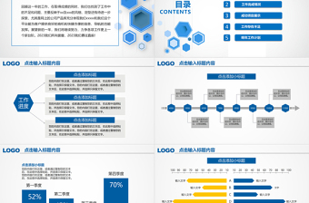 2023通用工作總結匯報PPT藍色商務通用模板