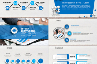 2023年终总结新年计划工作汇报PPT简约个性