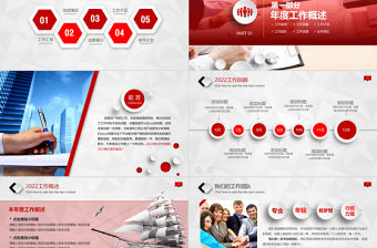 2023工作報告年終總結PPT紅色大氣簡約風年終工作總結個人年中工作情況匯報模板