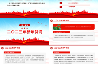 2023新年賀詞PPT藍(lán)色大氣奮斗創(chuàng)造奇跡力量源于團(tuán)結(jié)希望寄予青年黨課學(xué)習(xí)課件