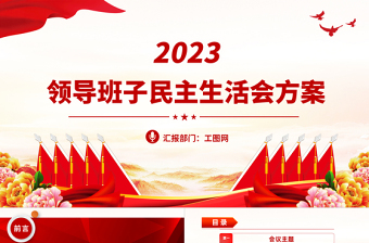 2024大学生民主生活会ppt模板免费