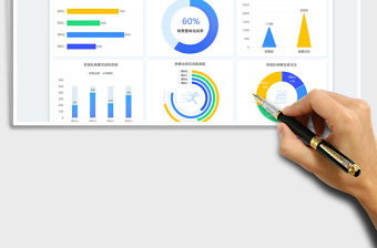 銷售團隊業績完成分析看板免費下載