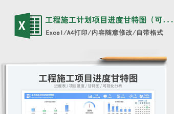 工程施工計劃項目進度甘特圖（可視化圖表）免費下載
