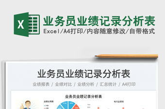 業(yè)務(wù)員業(yè)績記錄分析表免費下載
