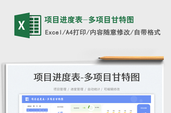 項目進度表-多項目甘特圖免費下載