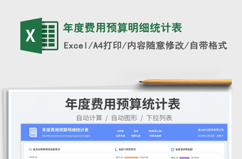 年度費用預(yù)算明細統(tǒng)計表免費下載