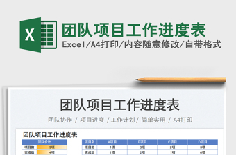 团队项目工作进度表免费下载