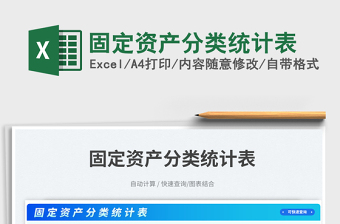 固定資產(chǎn)分類統(tǒng)計表免費下載
