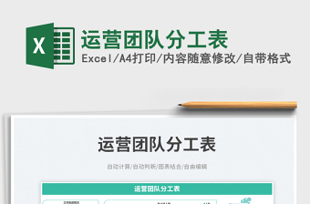 2023運(yùn)營(yíng)團(tuán)隊(duì)分工表免費(fèi)下載