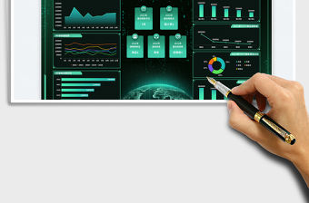 深色科技風銷售數(shù)據(jù)可視化報表免費下載