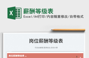 2023薪酬等級表免費下載