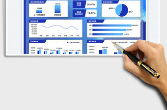 同比開門紅銷售業績可視化報表免費下載