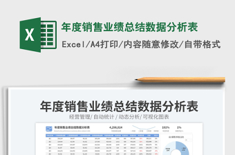 2023年度銷售業(yè)績總結(jié)數(shù)據(jù)分析表免費下載