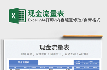 現(xiàn)金流量表免費下載