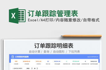 2023訂單跟蹤管理表免費下載