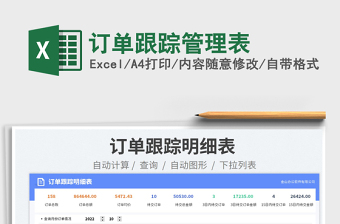 2023訂單跟蹤管理表免費(fèi)下載