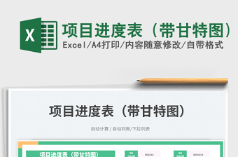 項(xiàng)目進(jìn)度表（帶甘特圖)免費(fèi)下載