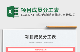 項(xiàng)目成員分工表免費(fèi)下載