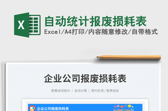 自動統(tǒng)計報廢損耗表免費下載