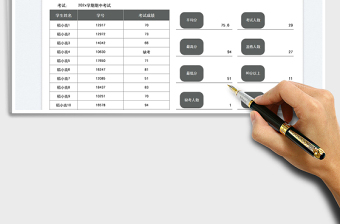 大學(xué)考試成績分析表免費下載