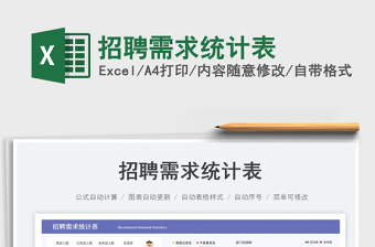 招聘需求統(tǒng)計表免費下載
