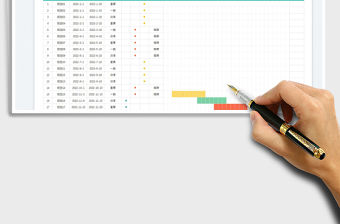 年度工作規劃表-甘特圖免費下載
