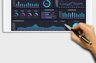 產品銷售額數據統計可視化面板免費下載