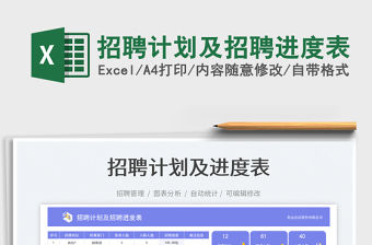 招聘計劃及招聘進度表免費下載