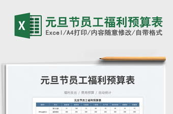 元旦節(jié)員工福利預(yù)算表免費(fèi)下載