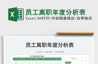 員工離職年度分析表免費下載