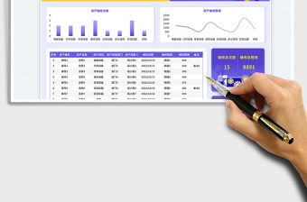 紫色扁平分類統計資產維修記錄表免費下載